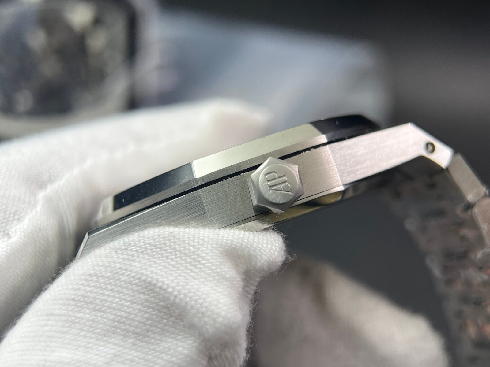 Royal Oak 41mm 15500 SS APSF 1:1 Best Edition White Textured Dial on SS Bracelet A4302 Super Clone - Image 7