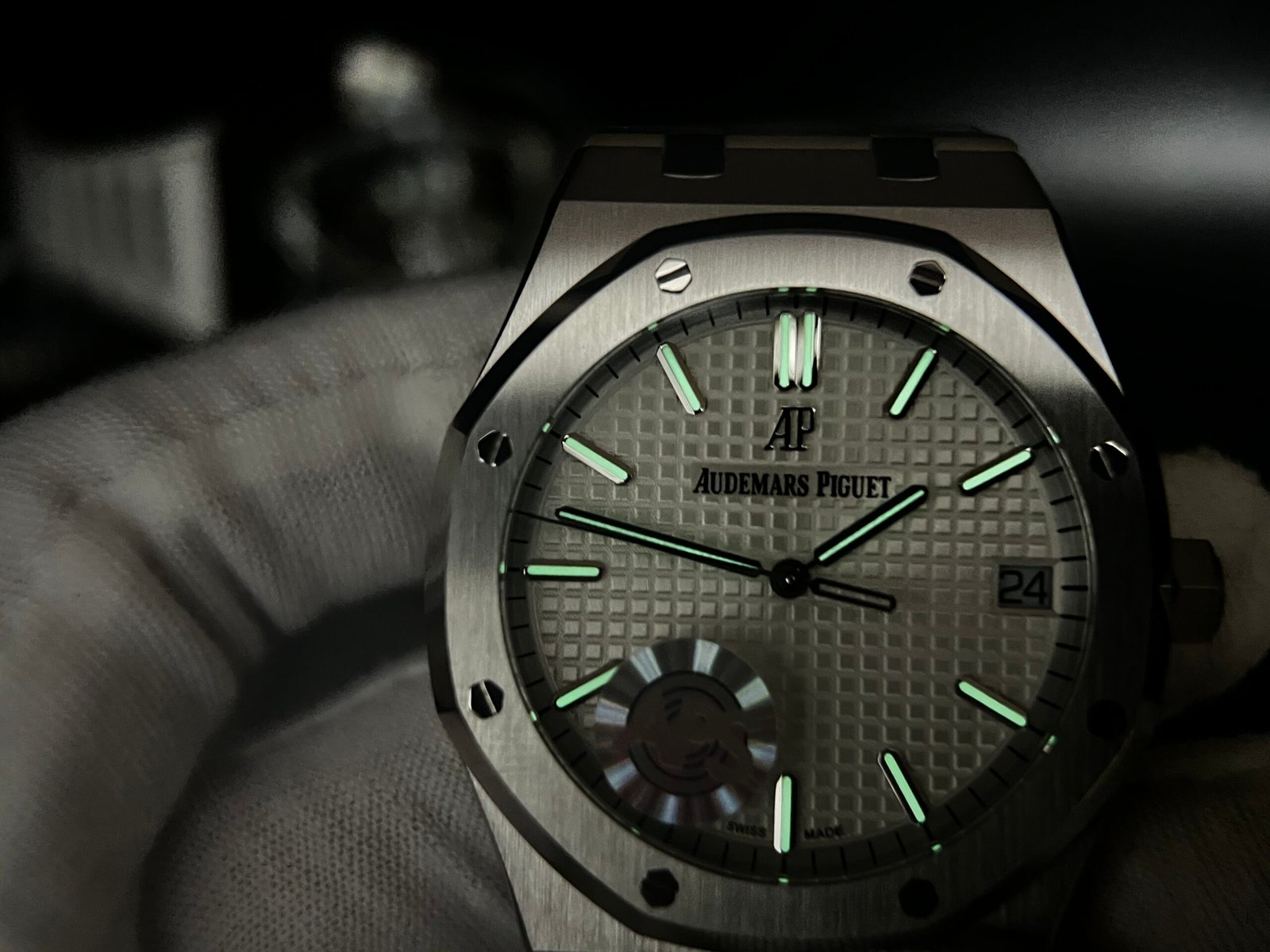 Royal Oak 41mm 15500 SS APSF 1:1 Best Edition White Textured Dial on SS Bracelet A4302 Super Clone - Image 6