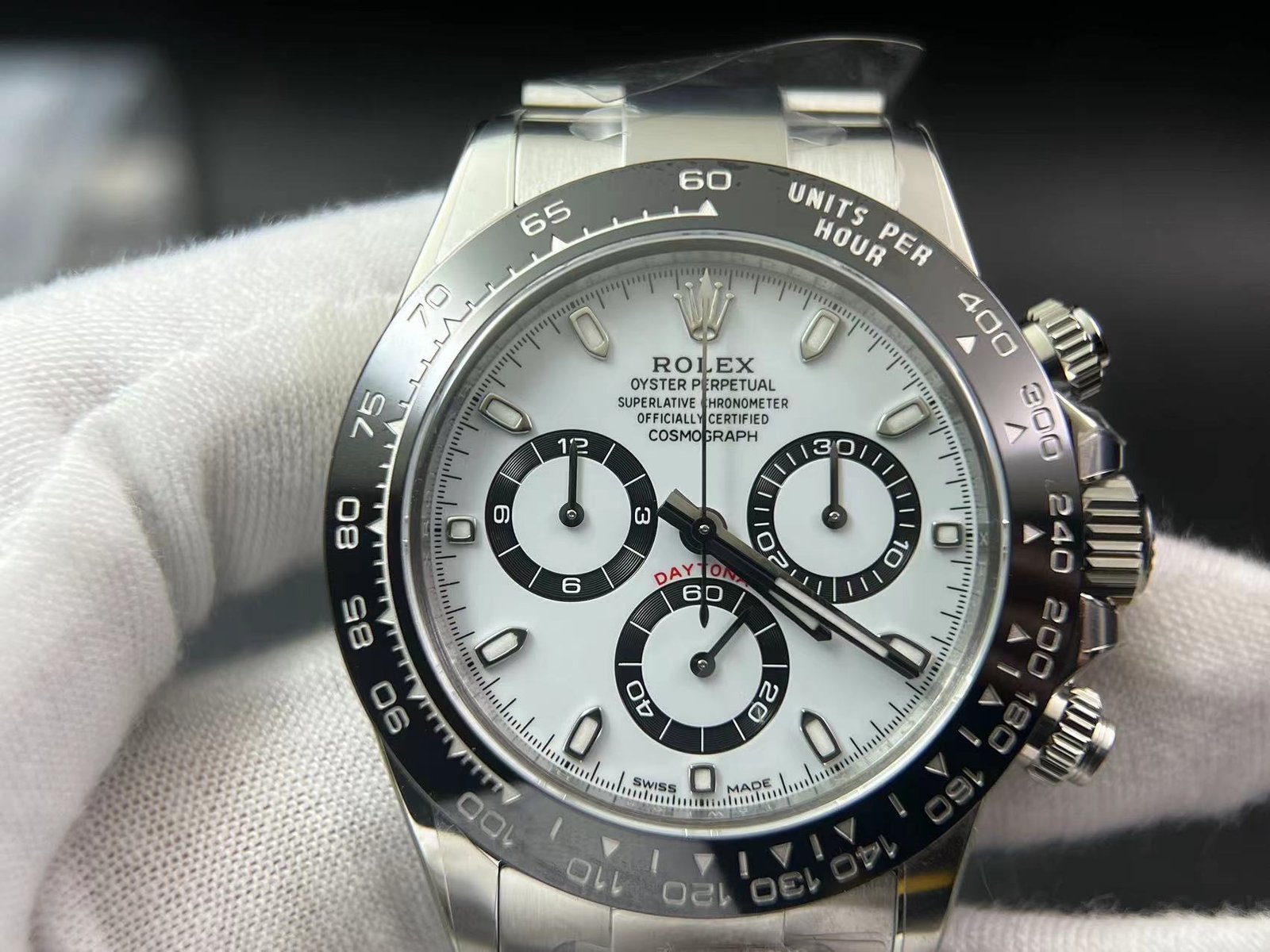 Daytona 116500 Clean Factory 1:1 Best Edition 904L SS Case and Bracelet White Dial SA4130 V3 version