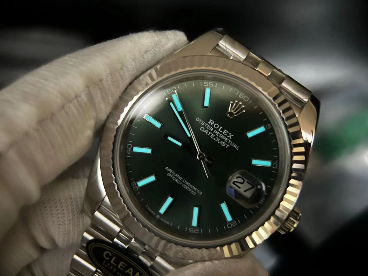 DateJust 41 126334 Clean 1:1 Best Edition 904L Steel Mint Green Dial on Jubilee Bracelet VR3235