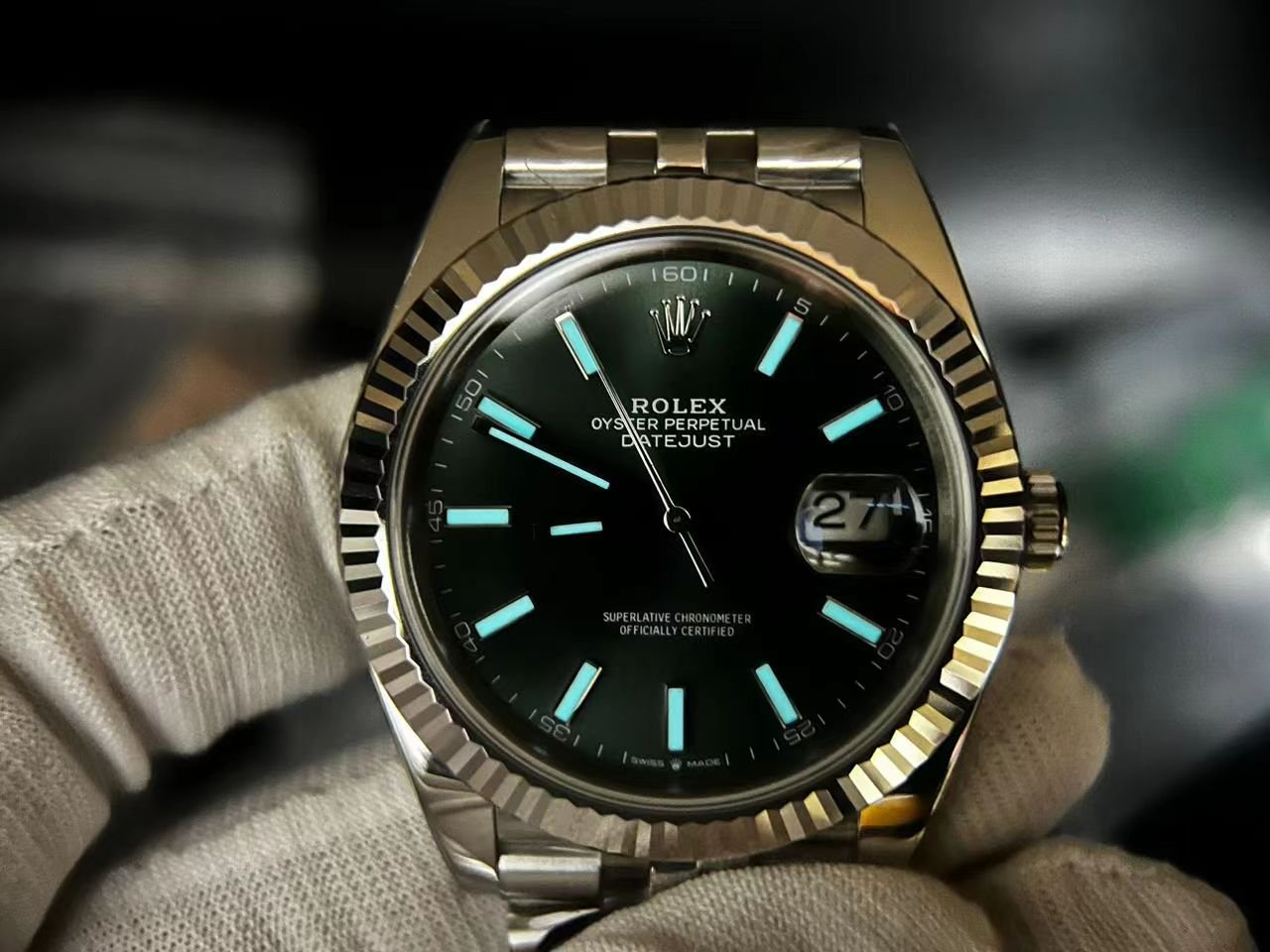 DateJust 41 126334 Clean 1:1 Best Edition 904L Steel Mint Green Dial on Jubilee Bracelet VR3235 - Image 10