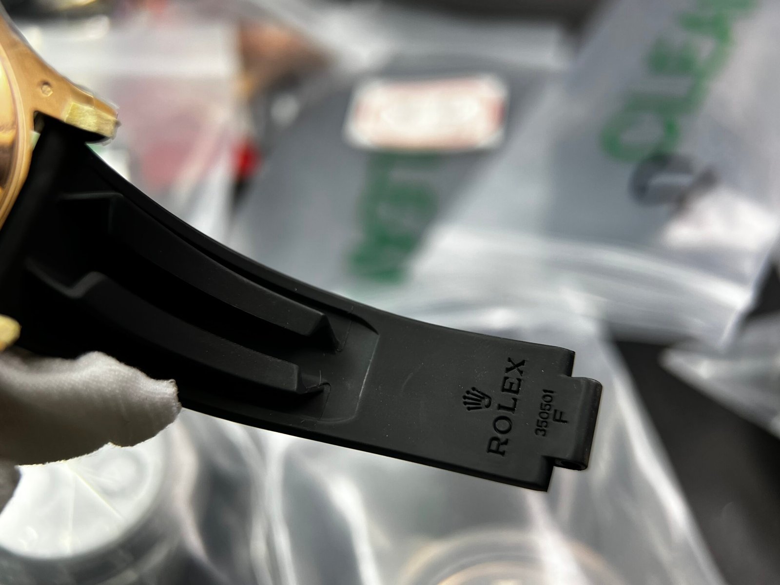 Yacht-Master 126655 Clean factory 1:1 Best Edition Black Ceramic Bezel 904L Steel on Oysterflex Rubber Strap VR3235 - Image 8