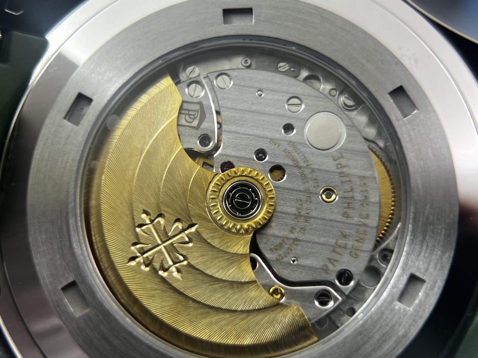 Aquanaut 5168 SS 3KF 1:1 Best Edition GreenTextured Dial on Green Rubber Strap A330 Super Clone V3 - Image 7