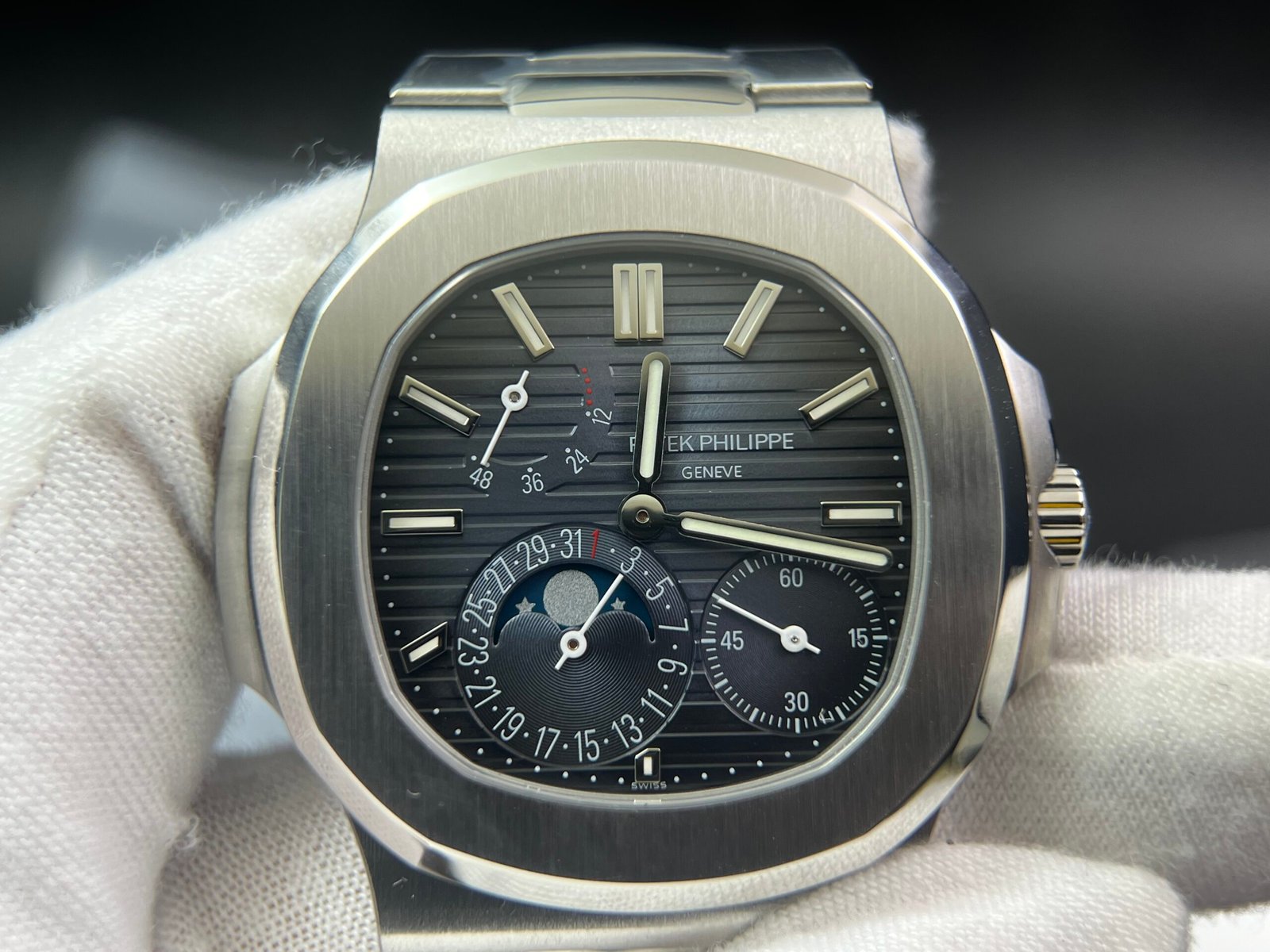 Nautilus 5712 PPF SS 1:1 Best Edition Blue Dial on SS Bracelet A240 Super Clone