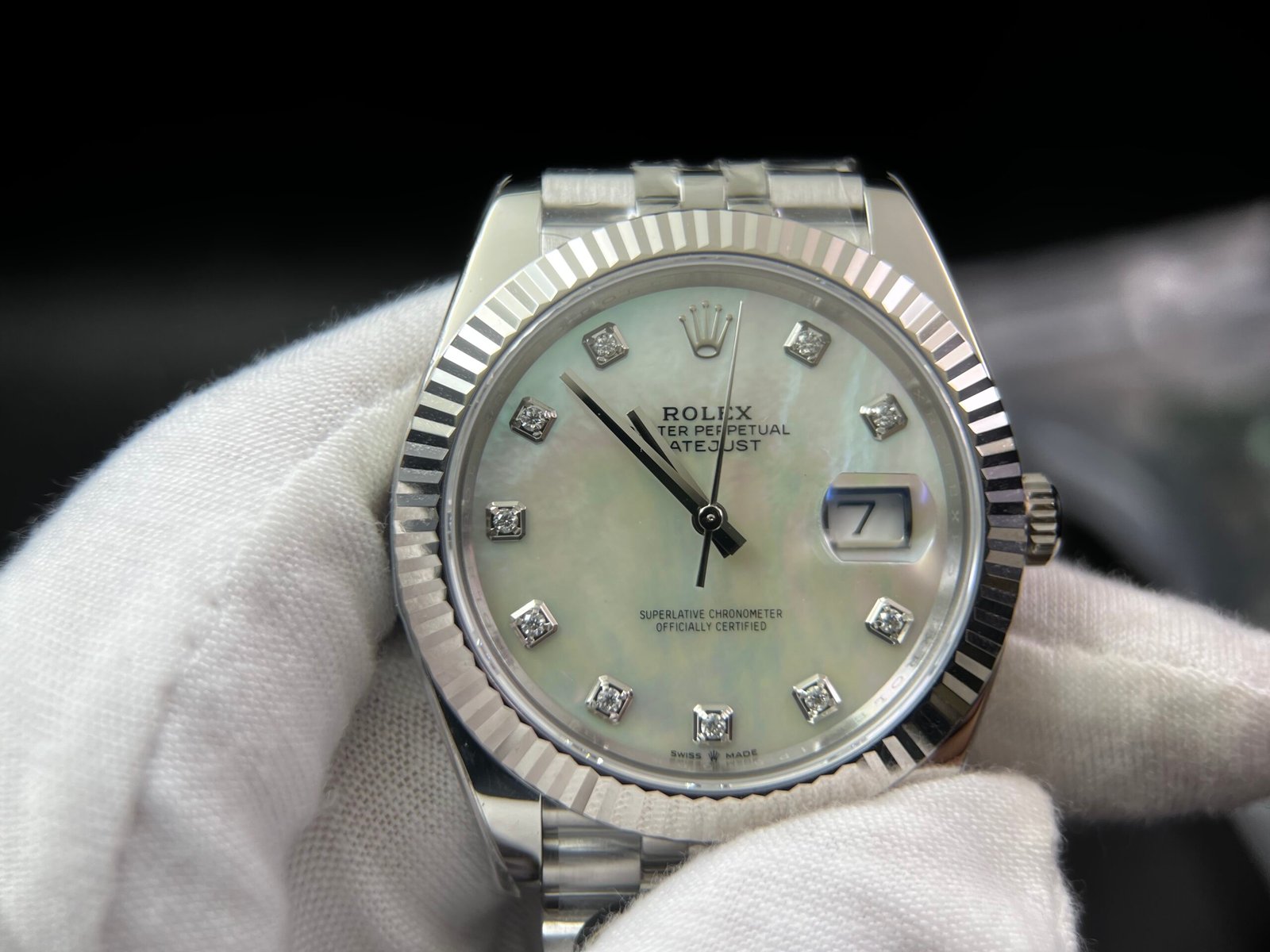 DateJust 41 126334 Clean 1:1 Best Edition 904L Steel MOP Diamond Dial on Jubilee Bracelet VR3235 - Image 2