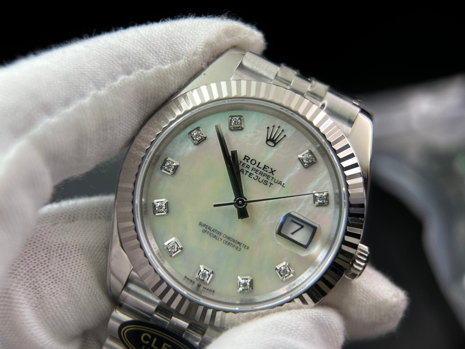 DateJust 41 126334 Clean 1:1 Best Edition 904L Steel MOP Diamond Dial on Jubilee Bracelet VR3235 - Image 4