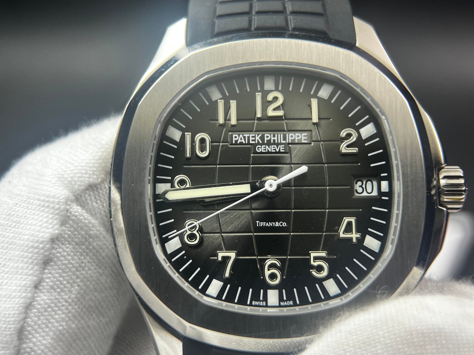 Aquanaut 5167 SS Tiffany Gray Dial on Black Rubber Strap Based on 3KF Super Clone V2 - Image 2