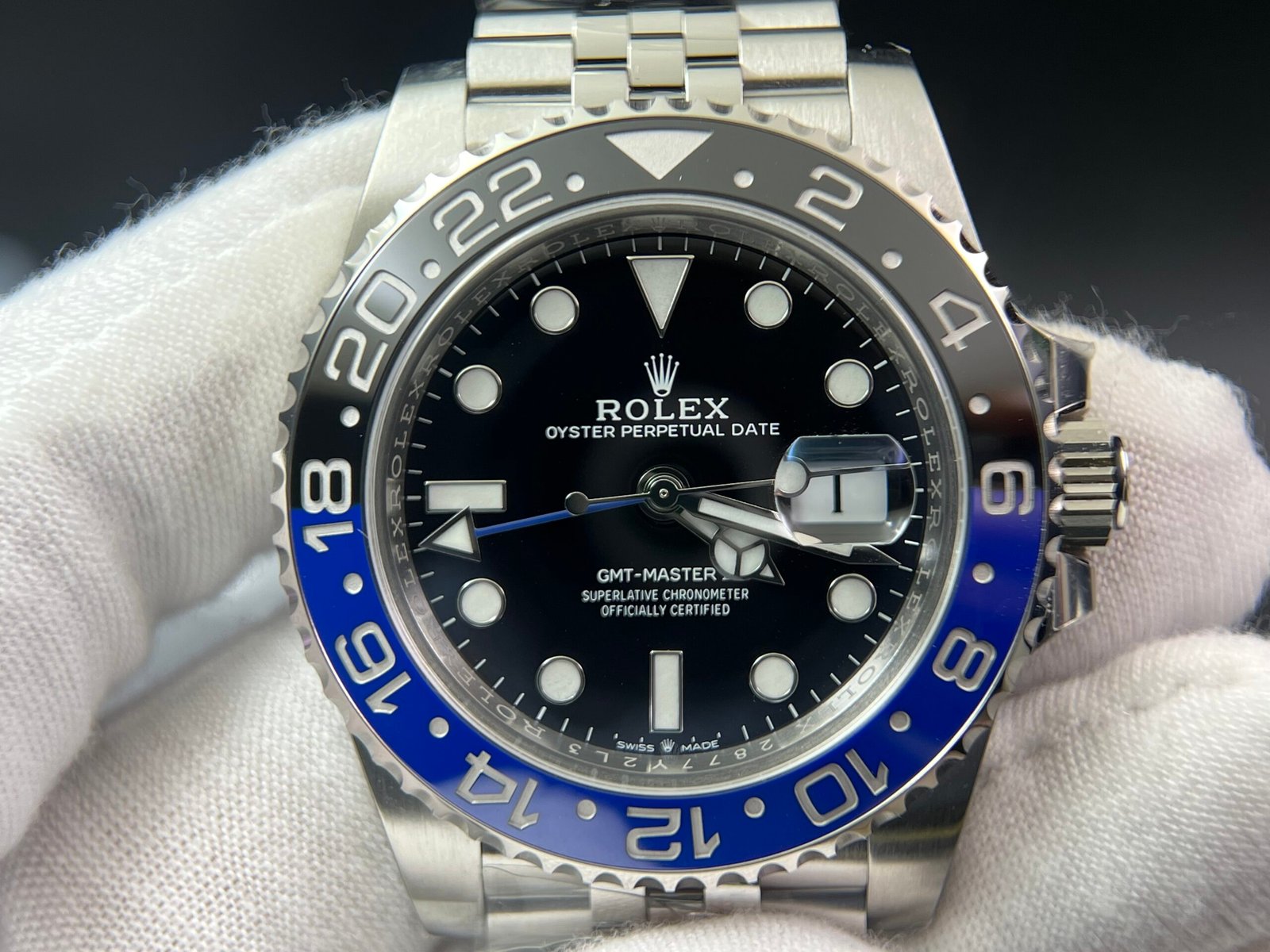 GMT-Master II 126710 BLNR Black/Blue Ceramic 904L Steel Clean Factory Best Edition on Oyster and Jubilee Bracelet DD3285 V3 version - Image 2