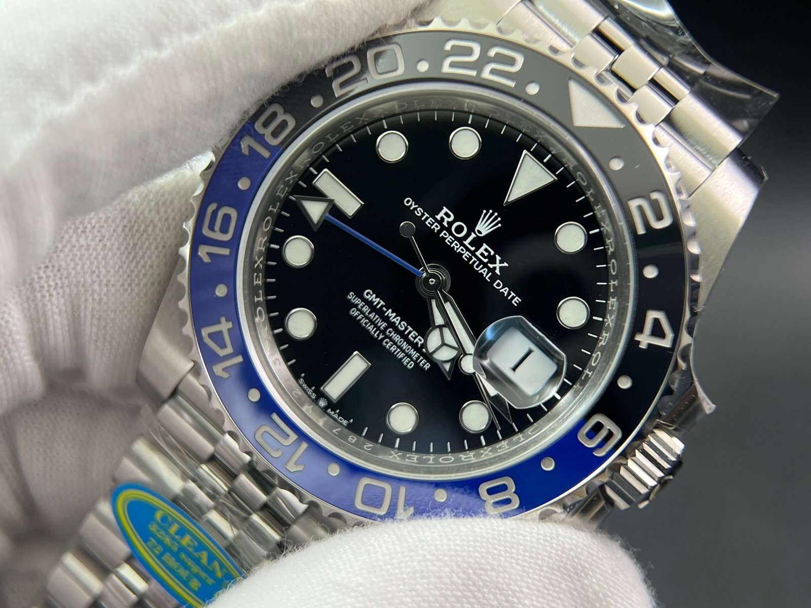 GMT-Master II 126710 BLNR Black/Blue Ceramic 904L Steel Clean Factory Best Edition on Oyster and Jubilee Bracelet DD3285 V3 version
