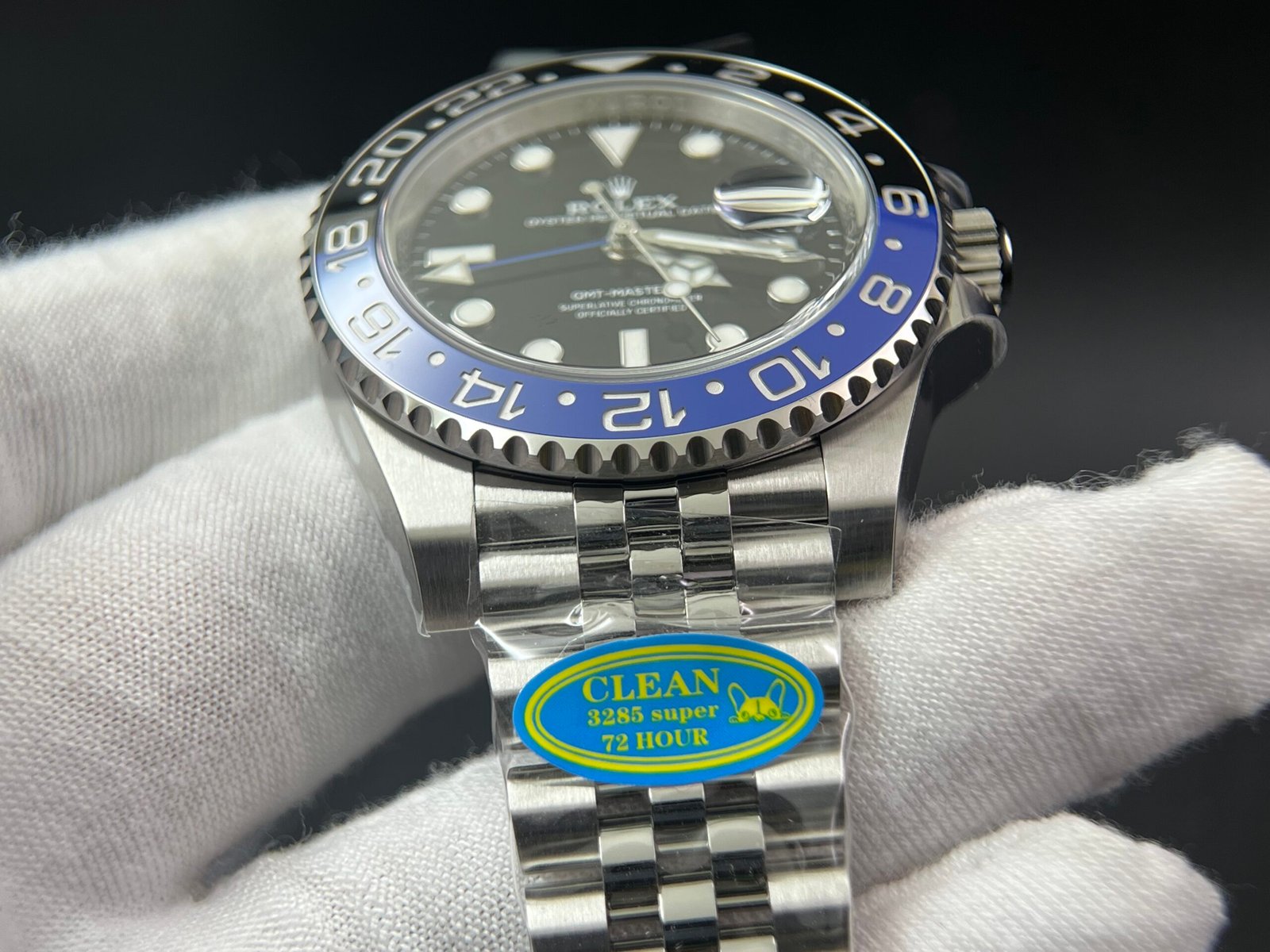 GMT-Master II 126710 BLNR Black/Blue Ceramic 904L Steel Clean Factory Best Edition on Oyster and Jubilee Bracelet DD3285 V3 version - Image 4
