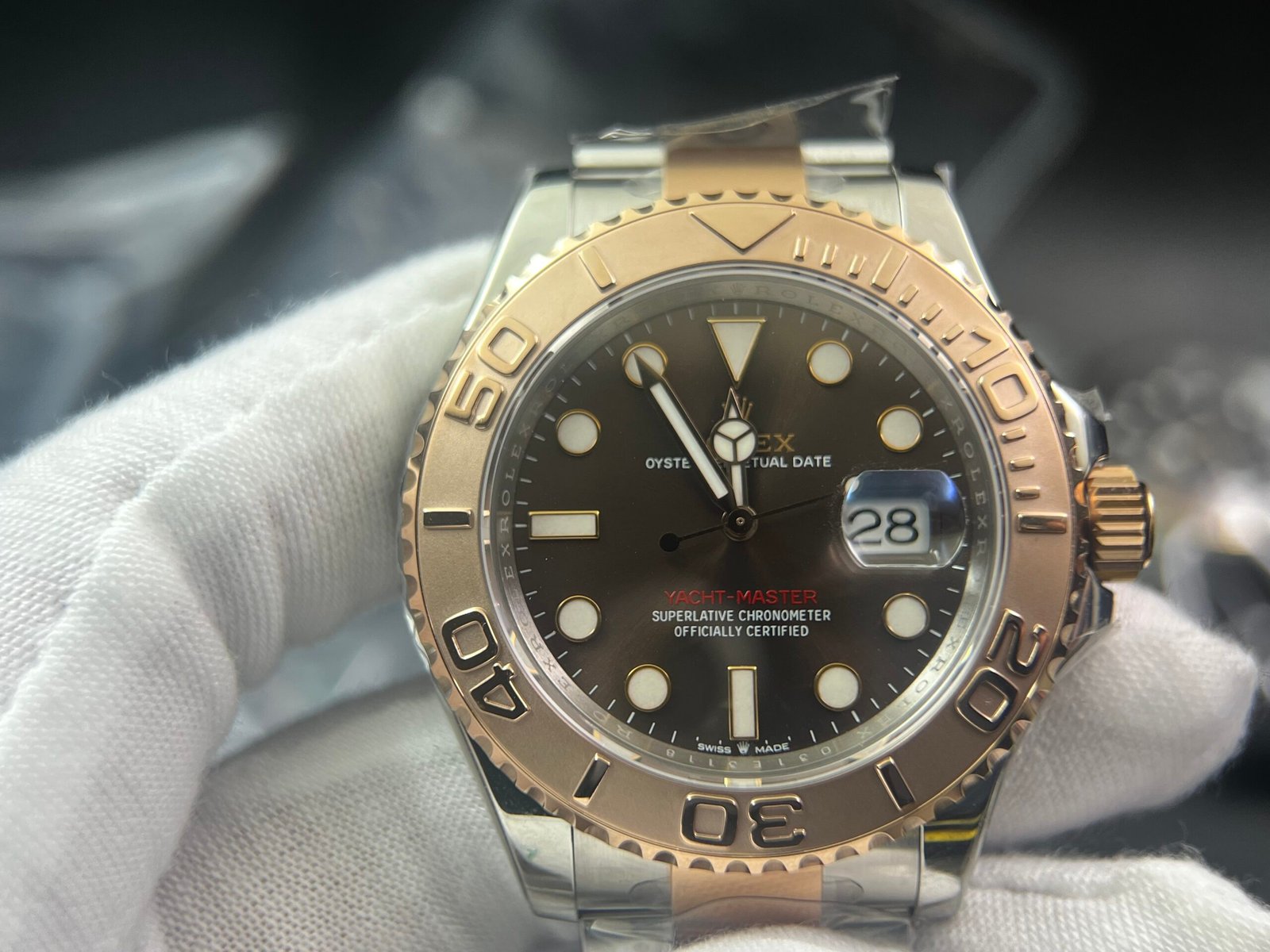 Yacht-Master 126621 SS/RG Clean Factory 904L Steel Brown Dial on SS/RG Bracelet VR3235 - Image 2