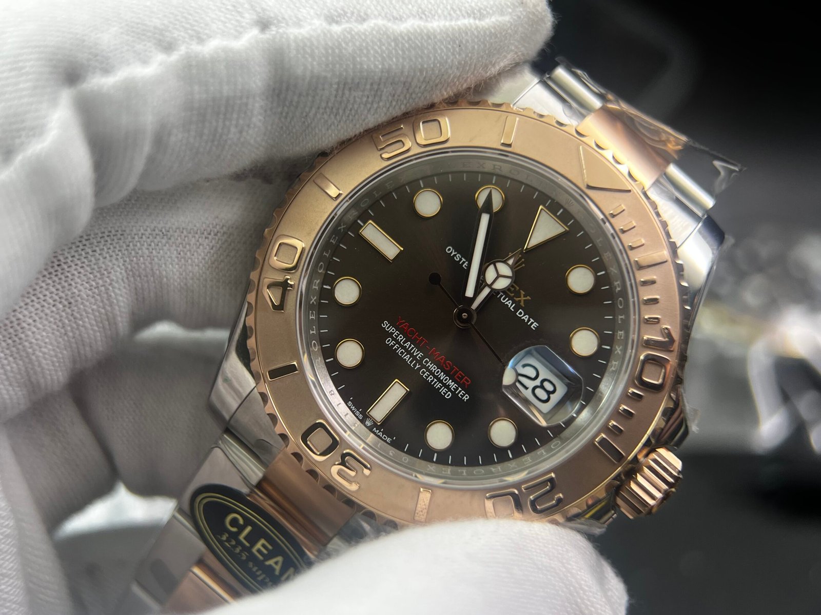 Yacht-Master 126621 SS/RG Clean Factory 904L Steel Brown Dial on SS/RG Bracelet VR3235 - Image 3