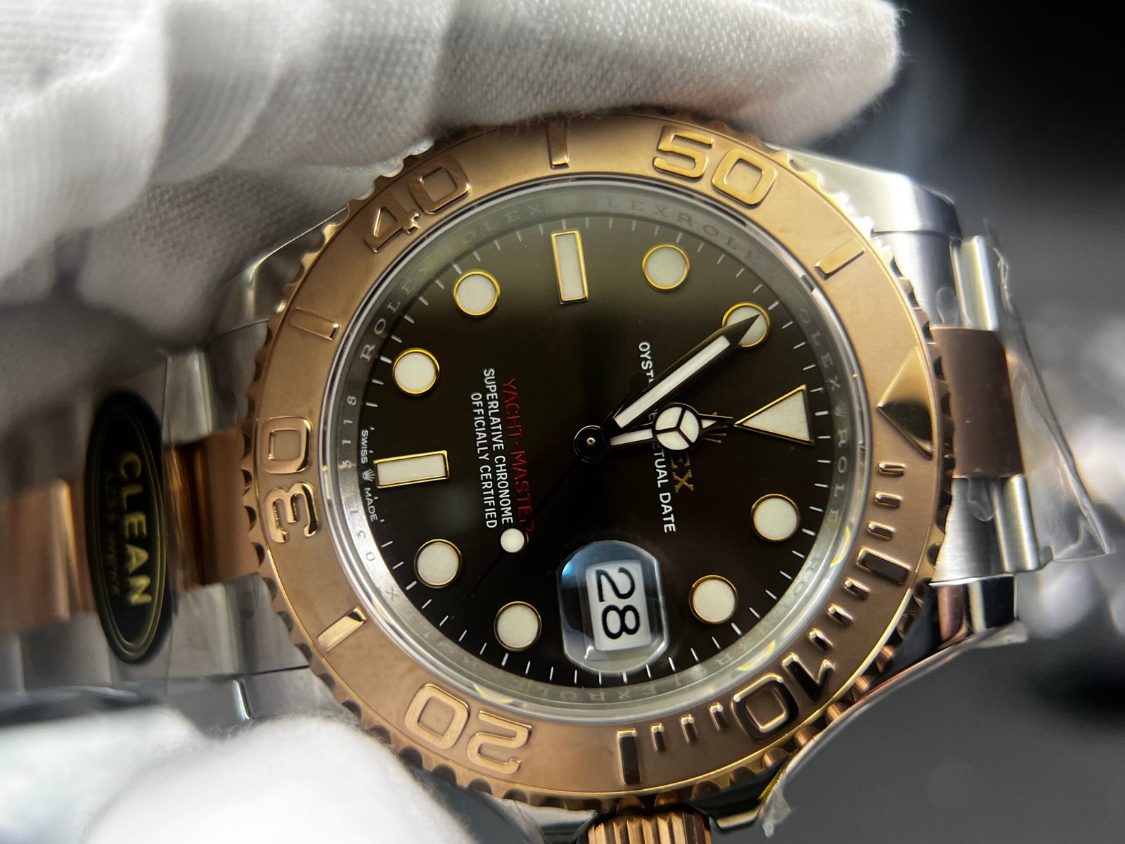 Yacht-Master 126621 SS/RG Clean Factory 904L Steel Brown Dial on SS/RG Bracelet VR3235 - Image 4