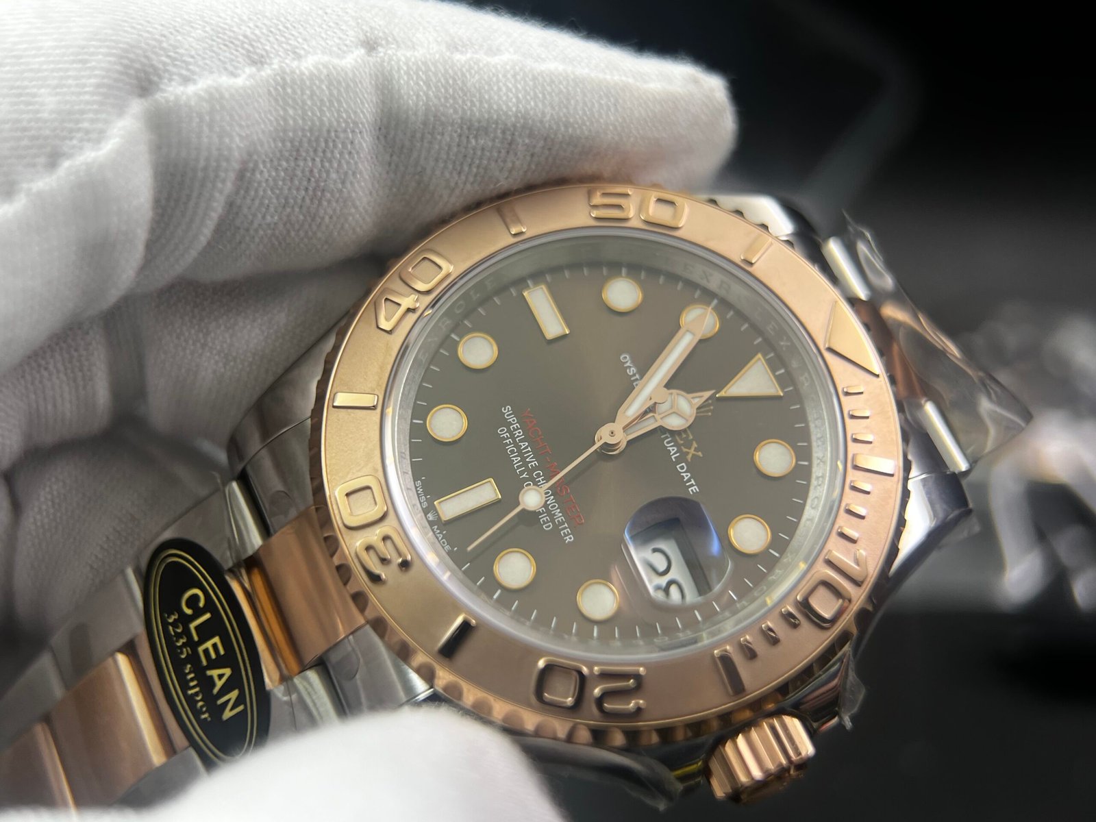 Yacht-Master 126621 SS/RG Clean Factory 904L Steel Brown Dial on SS/RG Bracelet VR3235 - Image 5