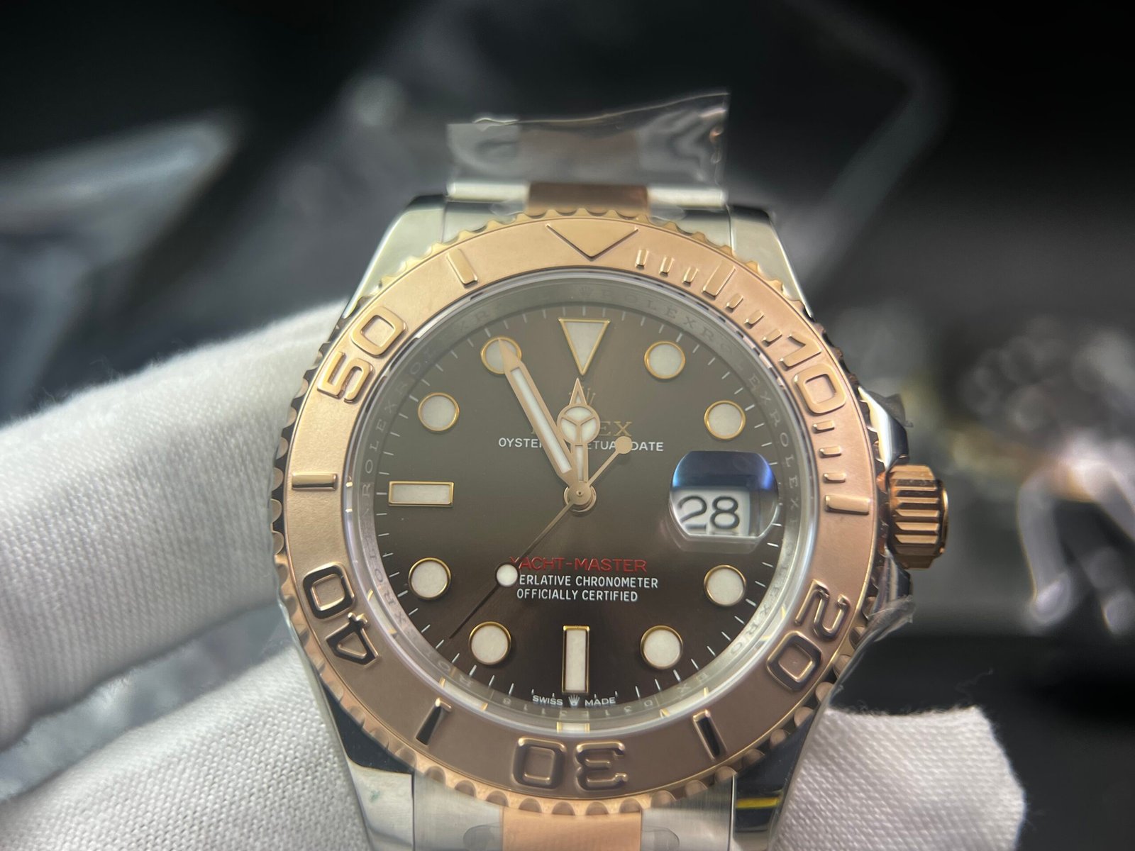 Yacht-Master 126621 SS/RG Clean Factory 904L Steel Brown Dial on SS/RG Bracelet VR3235 - Image 6