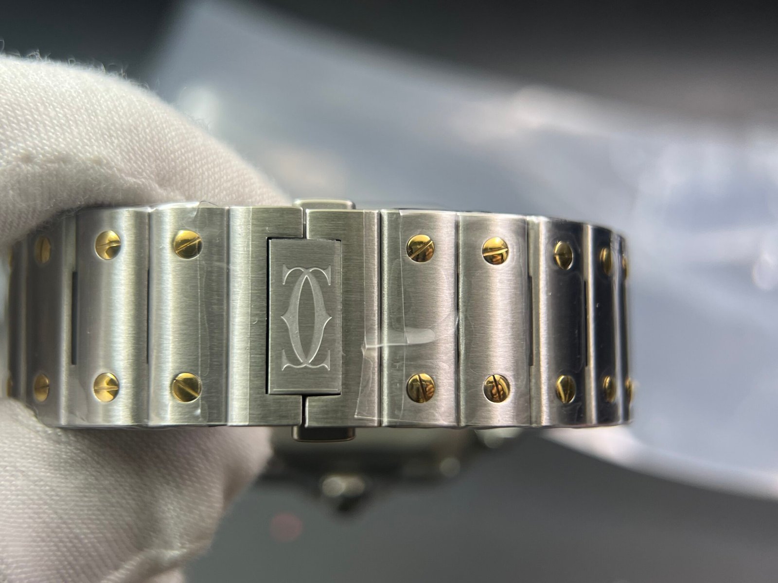 Santos de Cartier XL 40mm SS/YG BVF 1:1 Best Edition White Dial on SS/YG Bracelet MIYOTA 9015 - Image 11