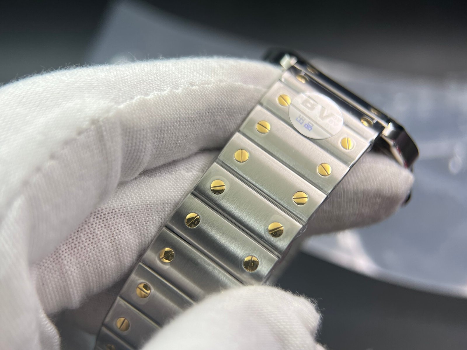 Santos de Cartier XL 40mm SS/YG BVF 1:1 Best Edition White Dial on SS/YG Bracelet MIYOTA 9015 - Image 14