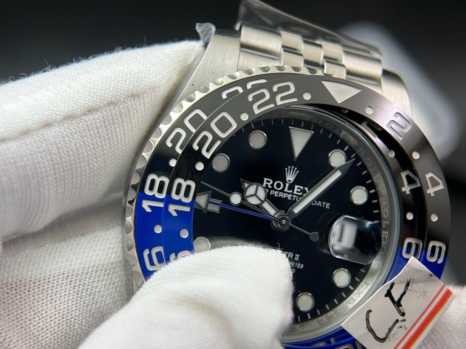 GMT-Master II 126710 BLNR Upgrade close Genuine Black/Blue Ceramic bezel 904L Steel Clean Factory Best Edition on Oyster and Jubilee Bracelet DD3285 V3 version - Image 2