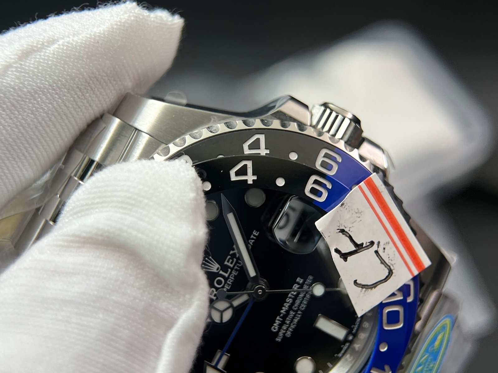 GMT-Master II 126710 BLNR Upgrade close Genuine Black/Blue Ceramic bezel 904L Steel Clean Factory Best Edition on Oyster and Jubilee Bracelet DD3285 V3 version - Image 3