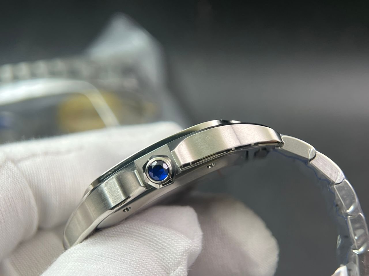 Santos de Cartier XL 40mm SS BVF 1:1 Best Edition Blue Dial on SS Bracelet MIYOTA 9015 - Image 12