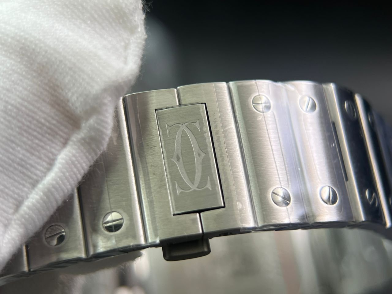 Santos de Cartier XL 40mm SS BVF 1:1 Best Edition Blue Dial on SS Bracelet MIYOTA 9015 - Image 13