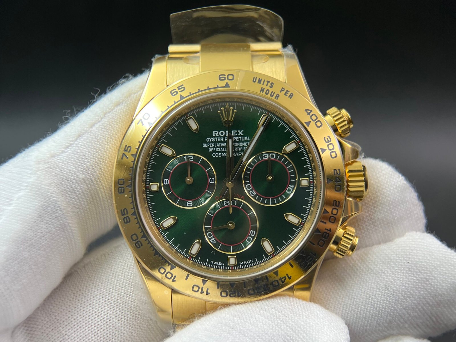 Daytona 116508 Clean Factory Best Edition 904L Steel Green Dial on YG Bracelet SA4130 - Image 2