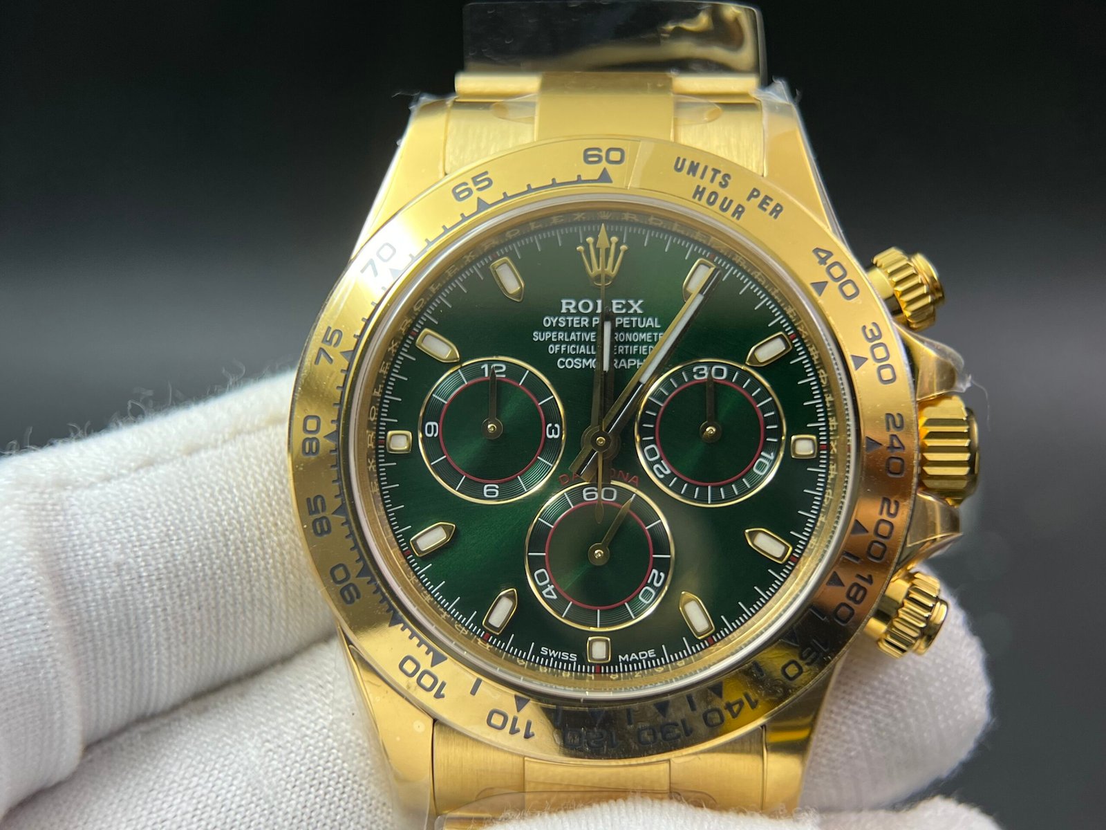 Daytona 116508 Clean Factory Best Edition 904L Steel Green Dial on YG Bracelet SA4130 - Image 6
