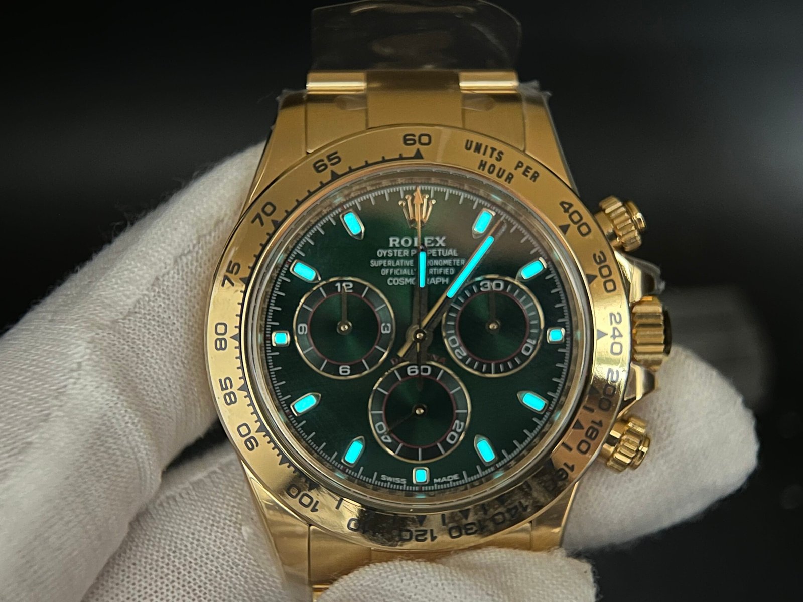 Daytona 116508 Clean Factory Best Edition 904L Steel Green Dial on YG Bracelet SA4130 - Image 7