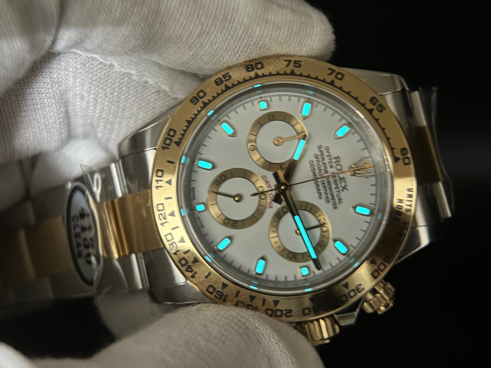 Daytona 116503 SS/YG Clean Factory 1:1 Best Edition White Stick Dial on SS/YG Oyster Bracelet A4130 - Image 14
