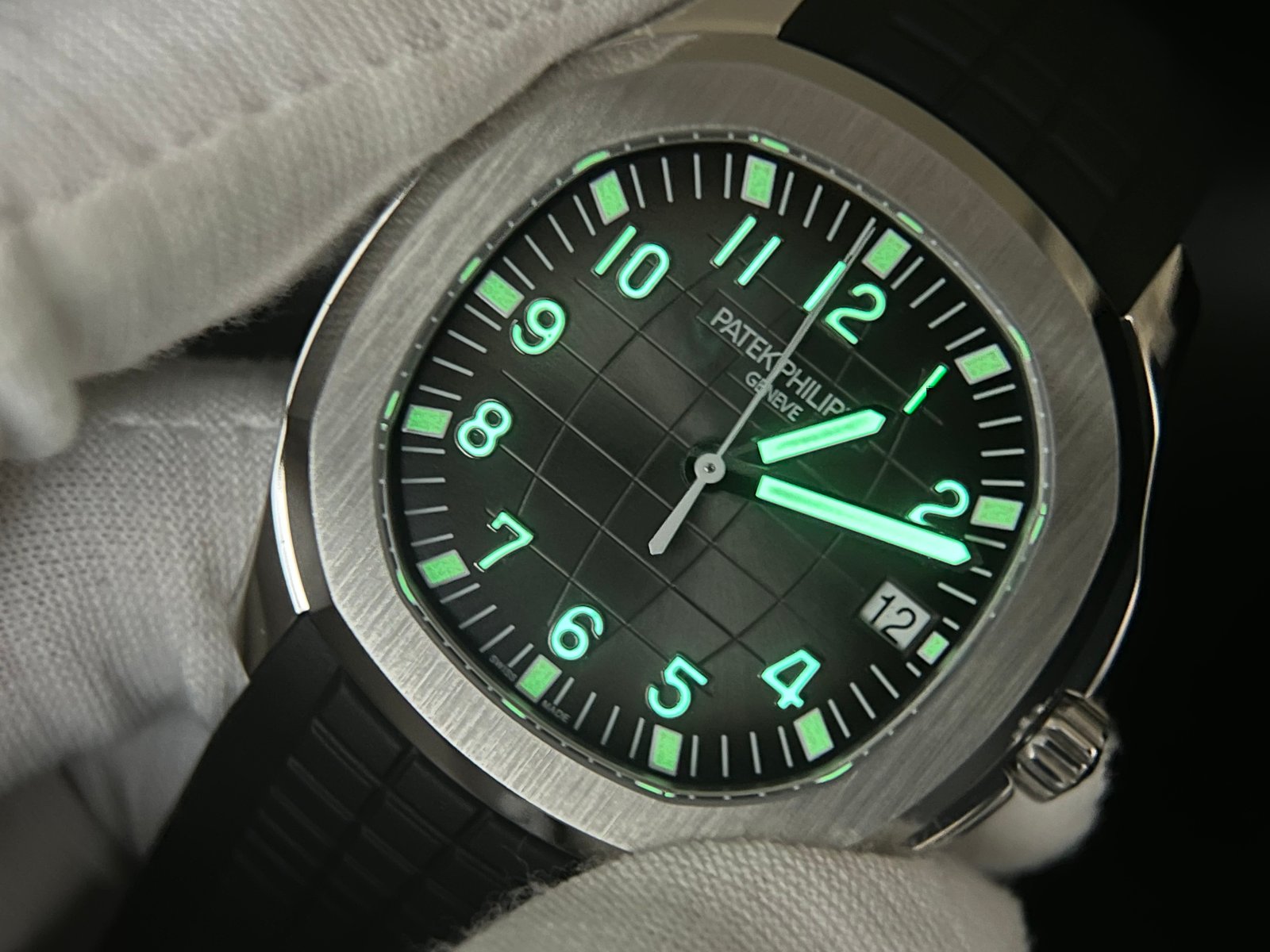 Aquanaut 5167 SS 3KF Best Edition Gray Dial on Black Rubber Strap A330 Super Clone V3 - Image 9