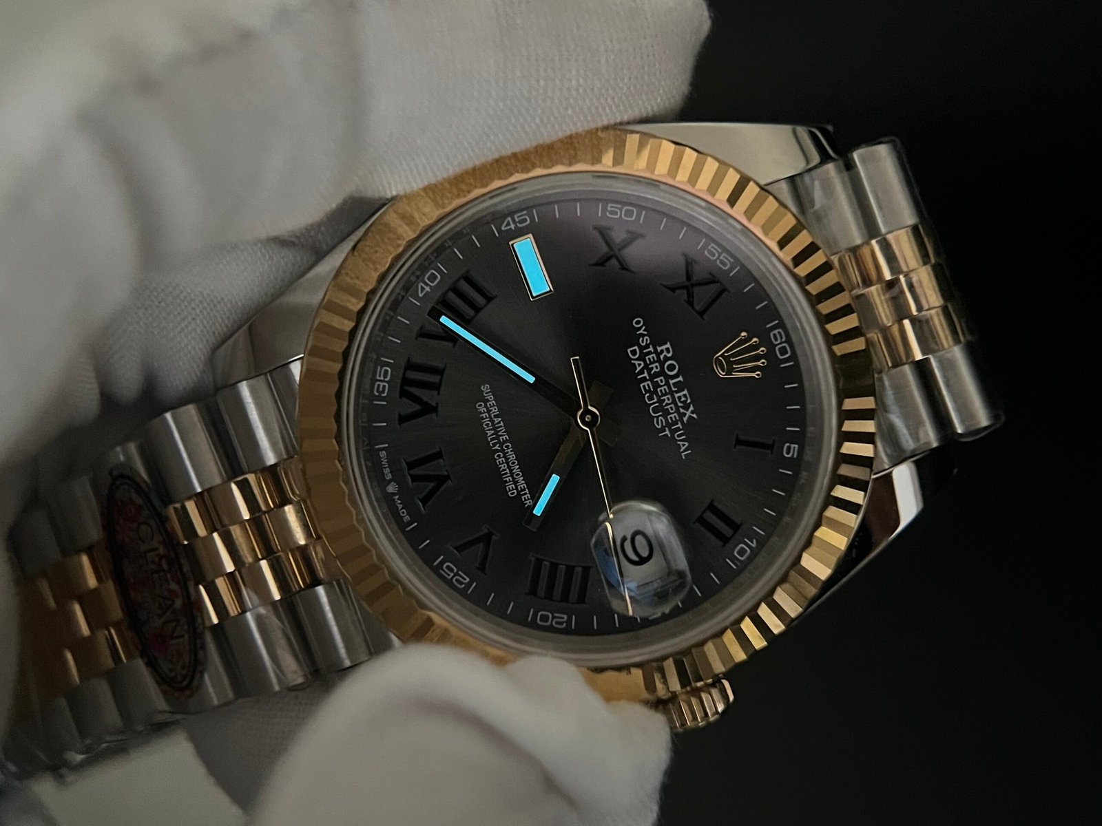 DateJust 41 126333 Clean 1:1 Best Edition 904L Steel Gray Dial Green Roman Marker on SS/YG Jubilee Bracelet VR3235 - Image 16