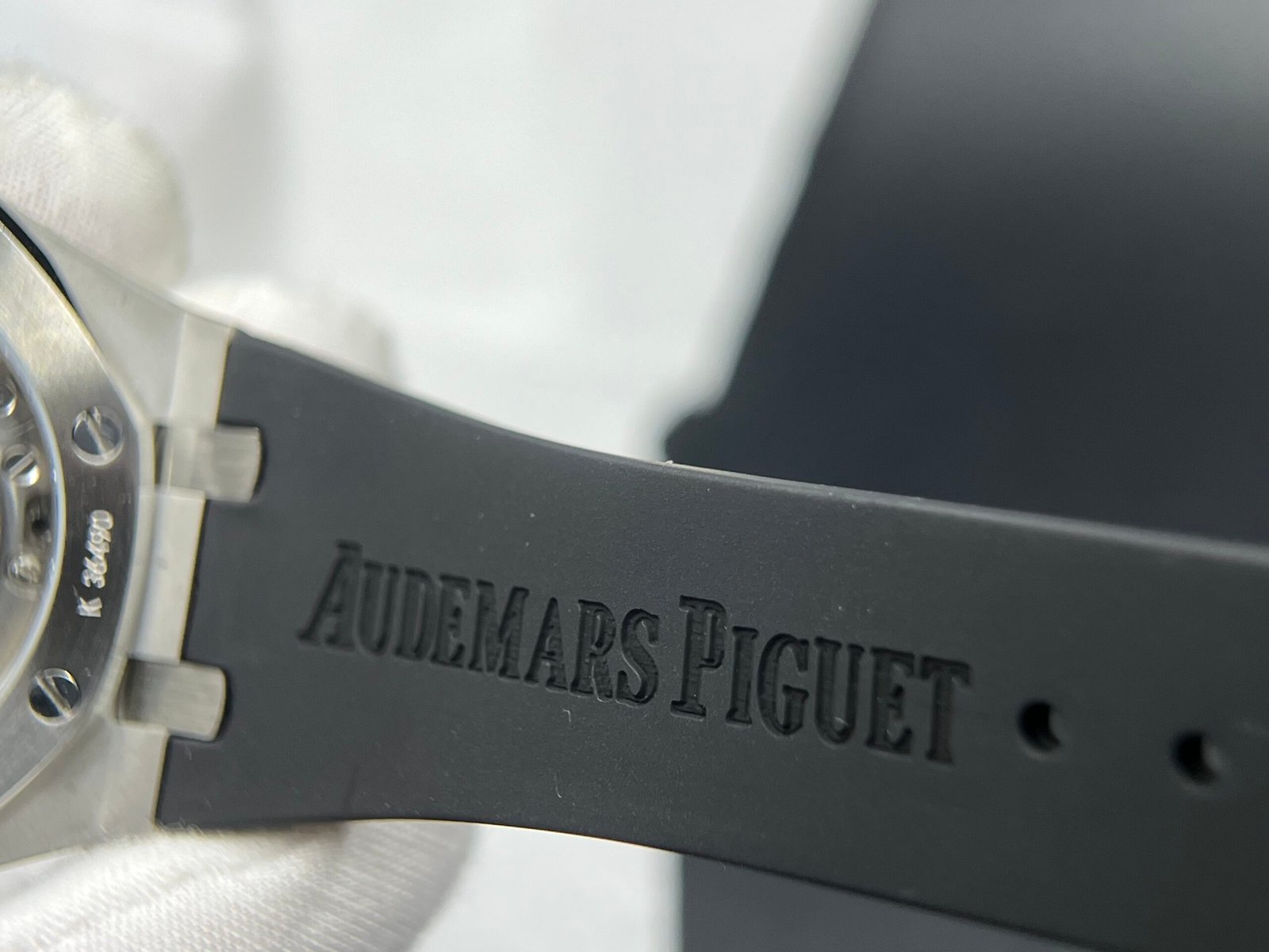 Royal Oak 41mm 15500 SS APSF 1:1 Best Edition Black Textured Dial on Rubber strap A4302 Super Clone - Image 17