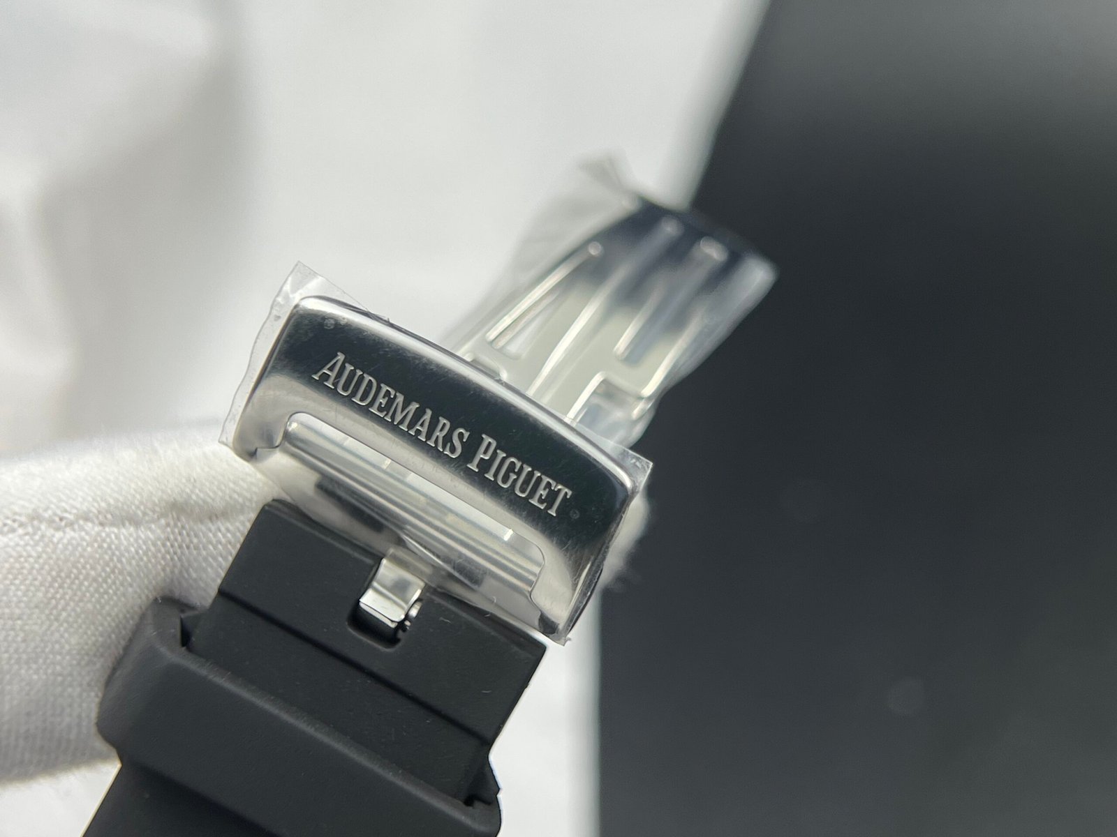 Royal Oak 41mm 15500 SS APSF 1:1 Best Edition Black Textured Dial on Rubber strap A4302 Super Clone - Image 19