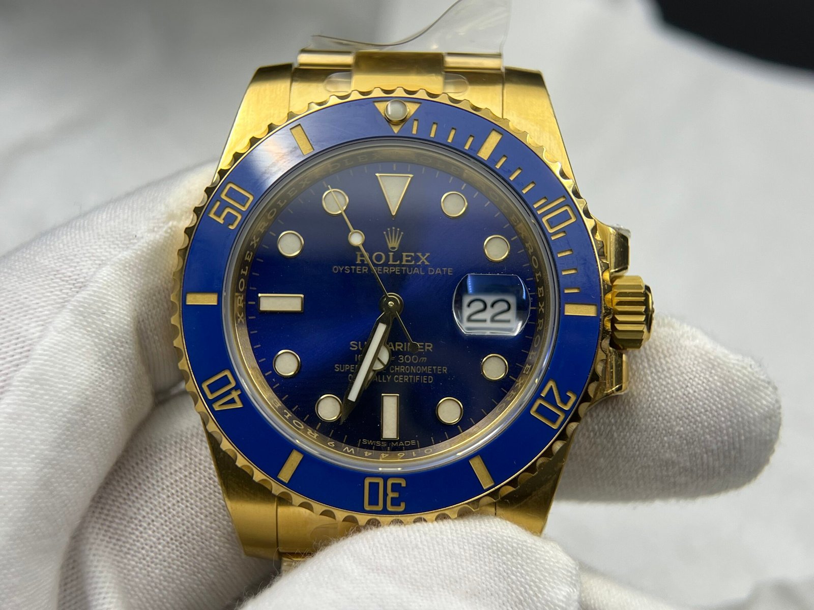 Submariner 116613 LB Blue Ceramic YG Plated 904L Steel Clean Factory 1:1 Best Edition VS3135
