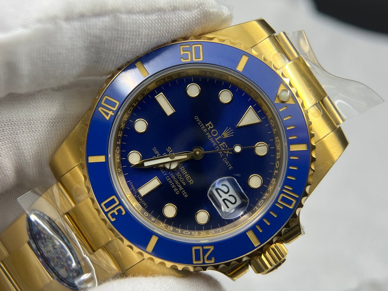 Submariner 116613 LB Blue Ceramic YG Plated 904L Steel Clean Factory 1:1 Best Edition VS3135 - Image 3