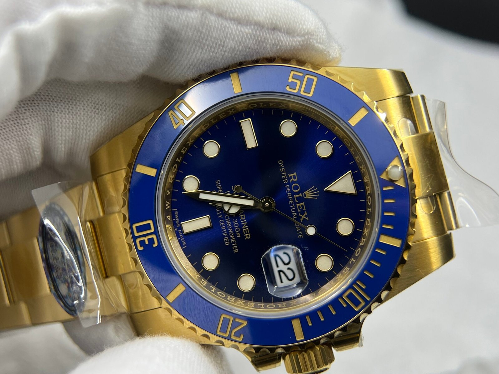 Submariner 116613 LB Blue Ceramic YG Plated 904L Steel Clean Factory 1:1 Best Edition VS3135 - Image 4