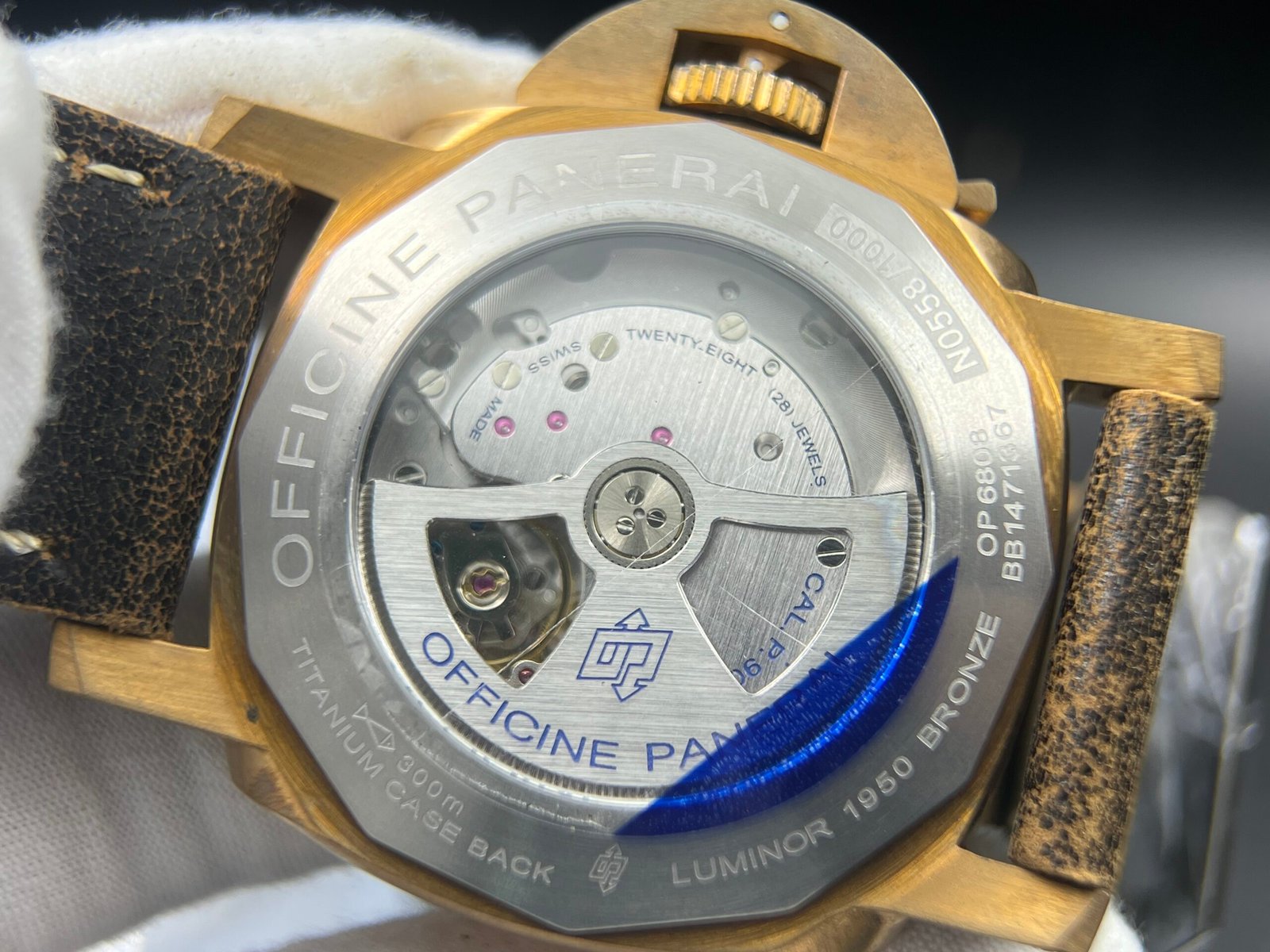 PAM382 N Bronzo VSF 1:1 Best Edition on Green dial on Brown Distressed Calfskin Strap P.9000 - Image 13