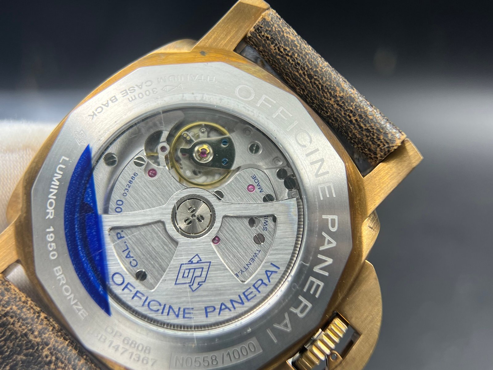 PAM382 N Bronzo VSF 1:1 Best Edition on Green dial on Brown Distressed Calfskin Strap P.9000 - Image 14