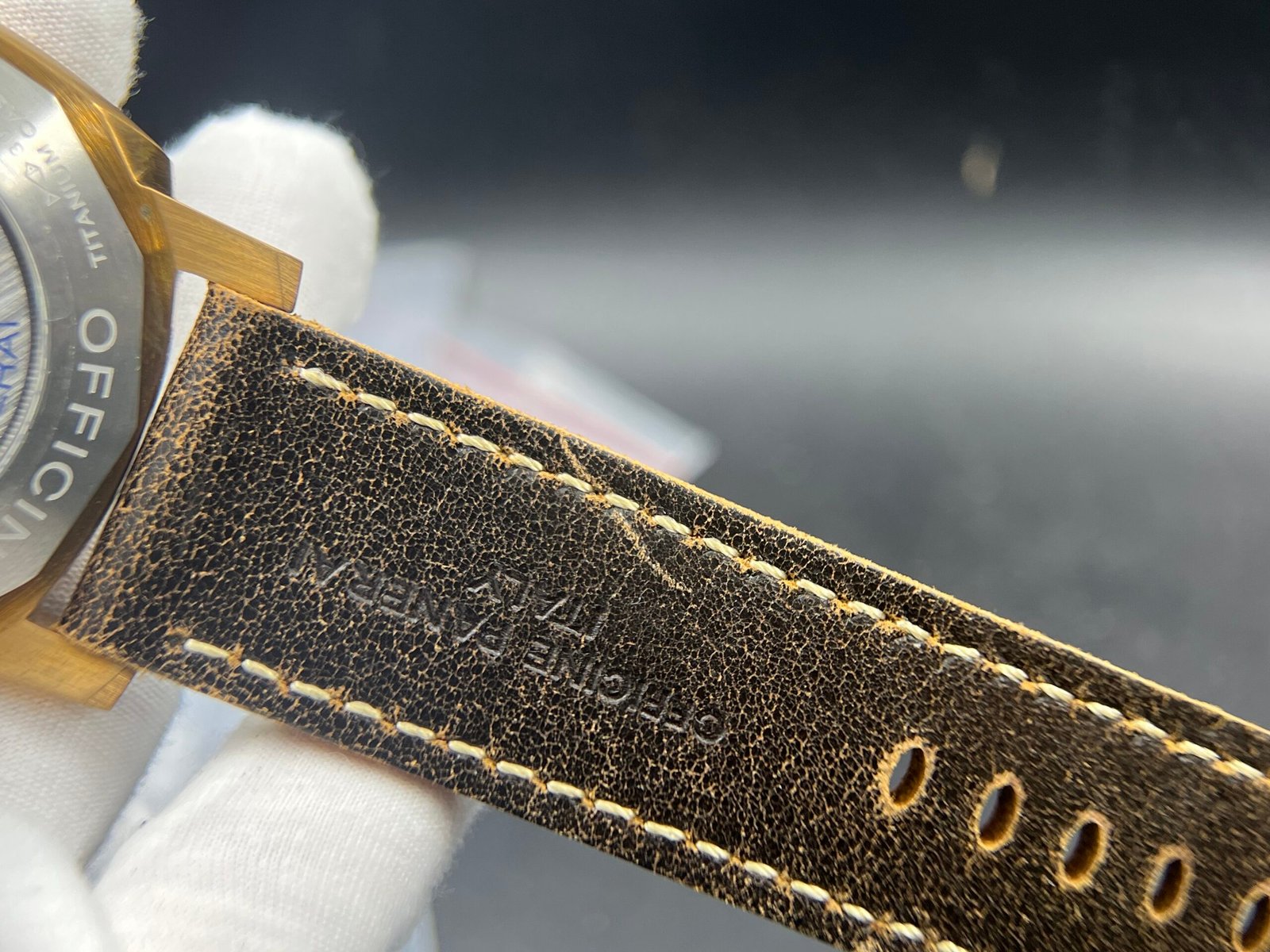 PAM382 N Bronzo VSF 1:1 Best Edition on Green dial on Brown Distressed Calfskin Strap P.9000 - Image 17