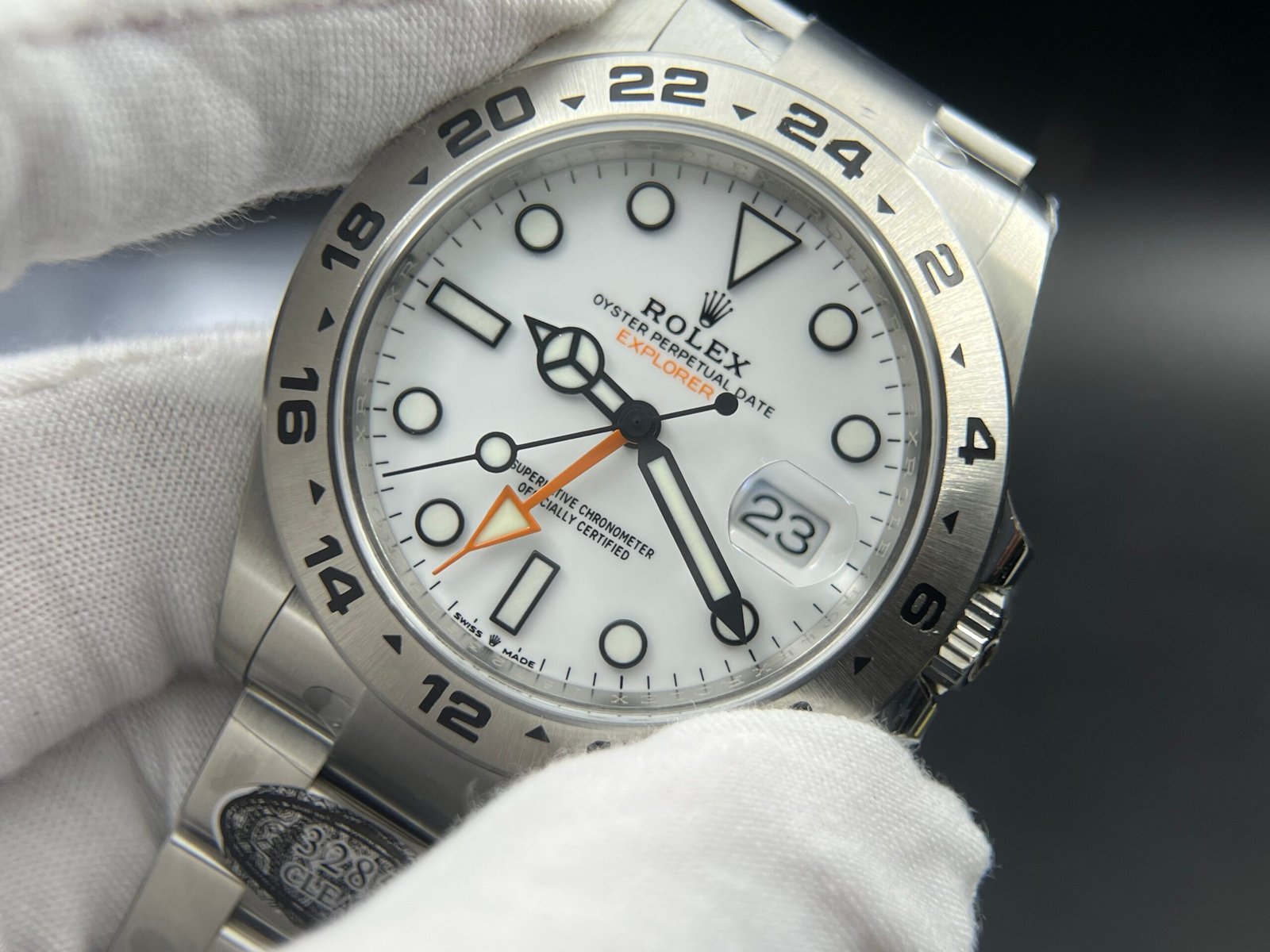 Explorer II 42mm 226570 Clean 1:1 Best Edition White Dial on 904L SS Bracelet DD3285