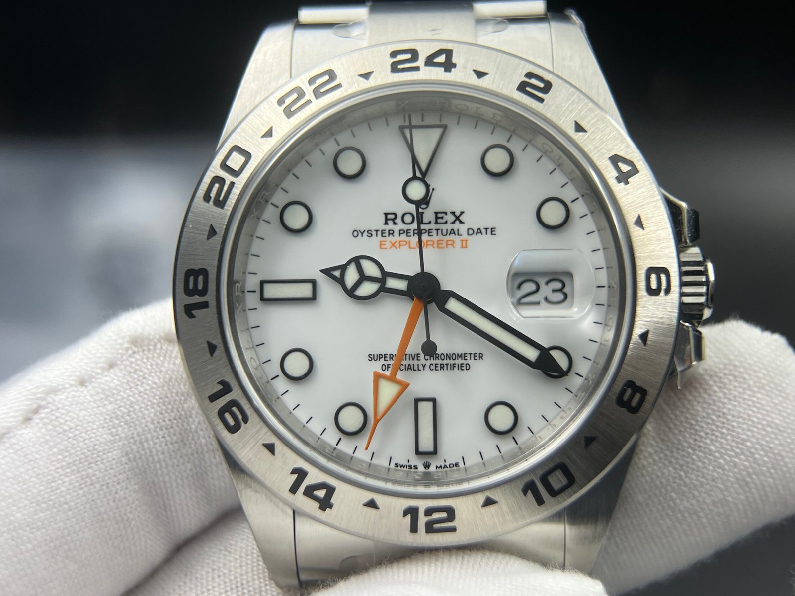 Explorer II 42mm 226570 Clean 1:1 Best Edition White Dial on 904L SS Bracelet DD3285 - Image 9