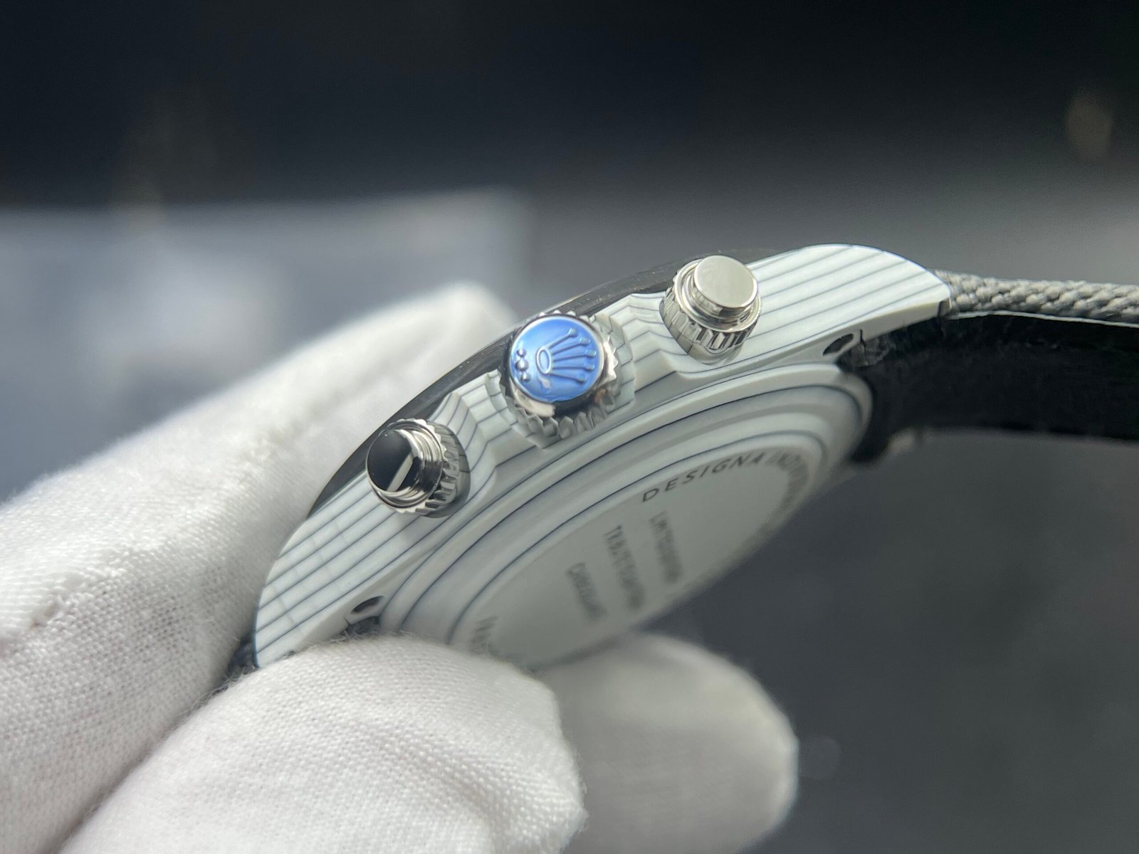 Daytona DIW Carbon 1:1 Best Edition grey Dial on Black Nylon Strap SA4130 - Image 12