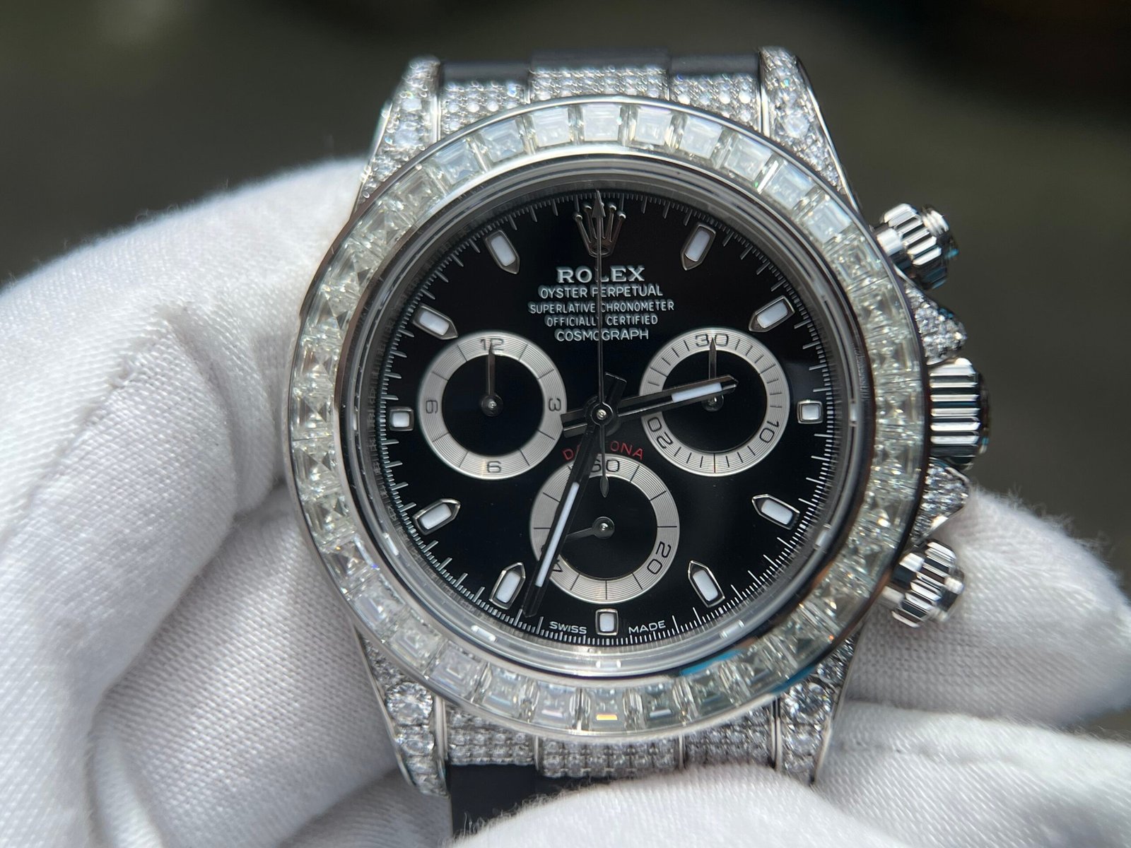 Daytona 126539 moissanite Bezel Custom Modified SA4130 (Based on Clean Factory Daytona) - Image 2