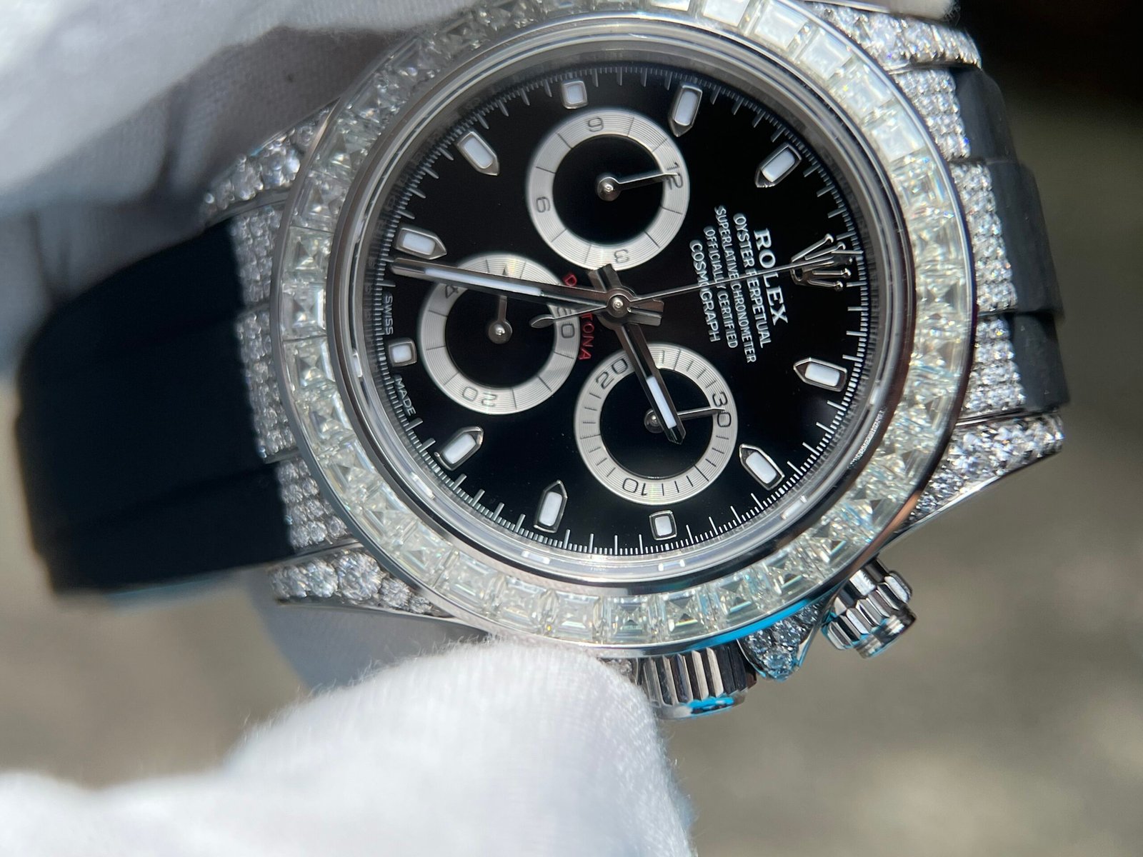 Daytona 126539 moissanite Bezel Custom Modified SA4130 (Based on Clean Factory Daytona) - Image 4