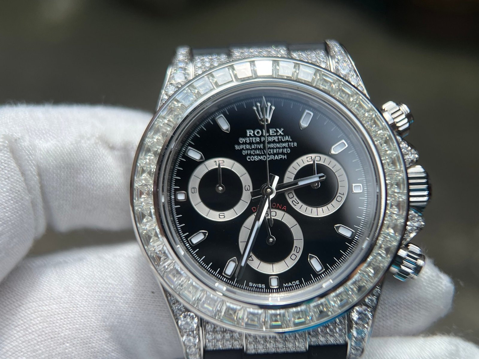 Daytona 126539 moissanite Bezel Custom Modified SA4130 (Based on Clean Factory Daytona) - Image 6