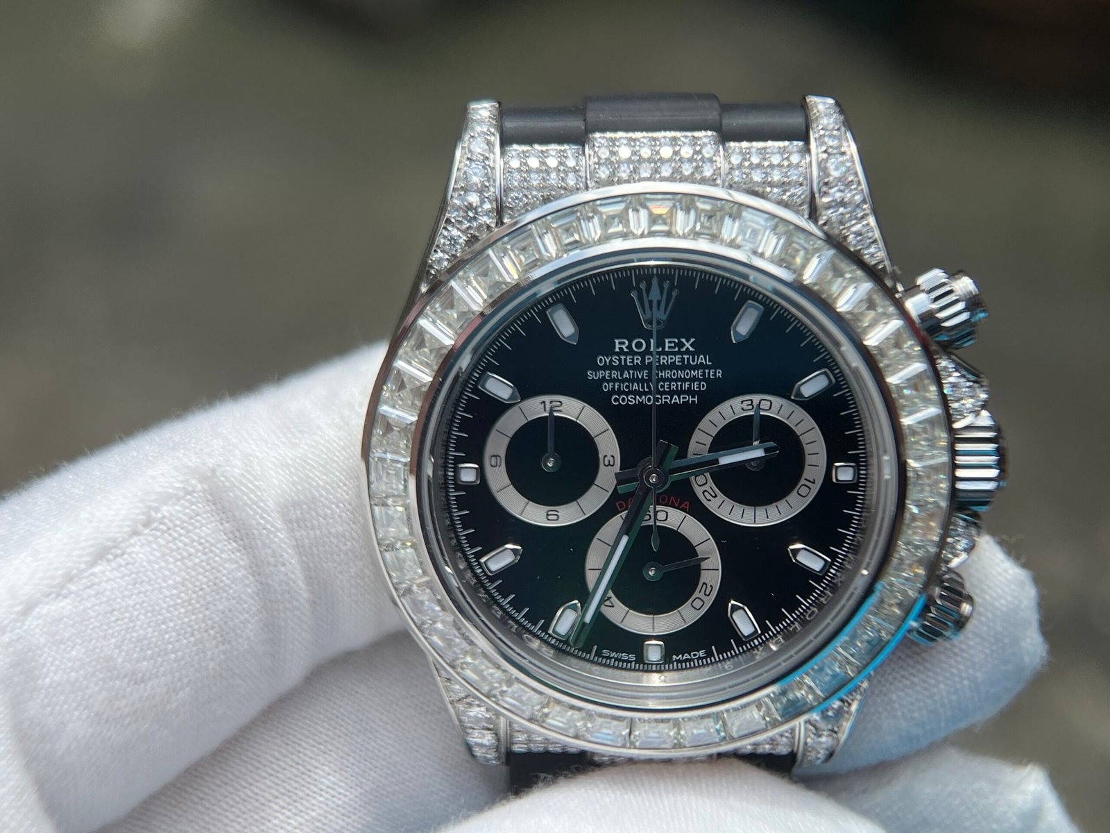 Daytona 126539 moissanite Bezel Custom Modified SA4130 (Based on Clean Factory Daytona) - Image 7