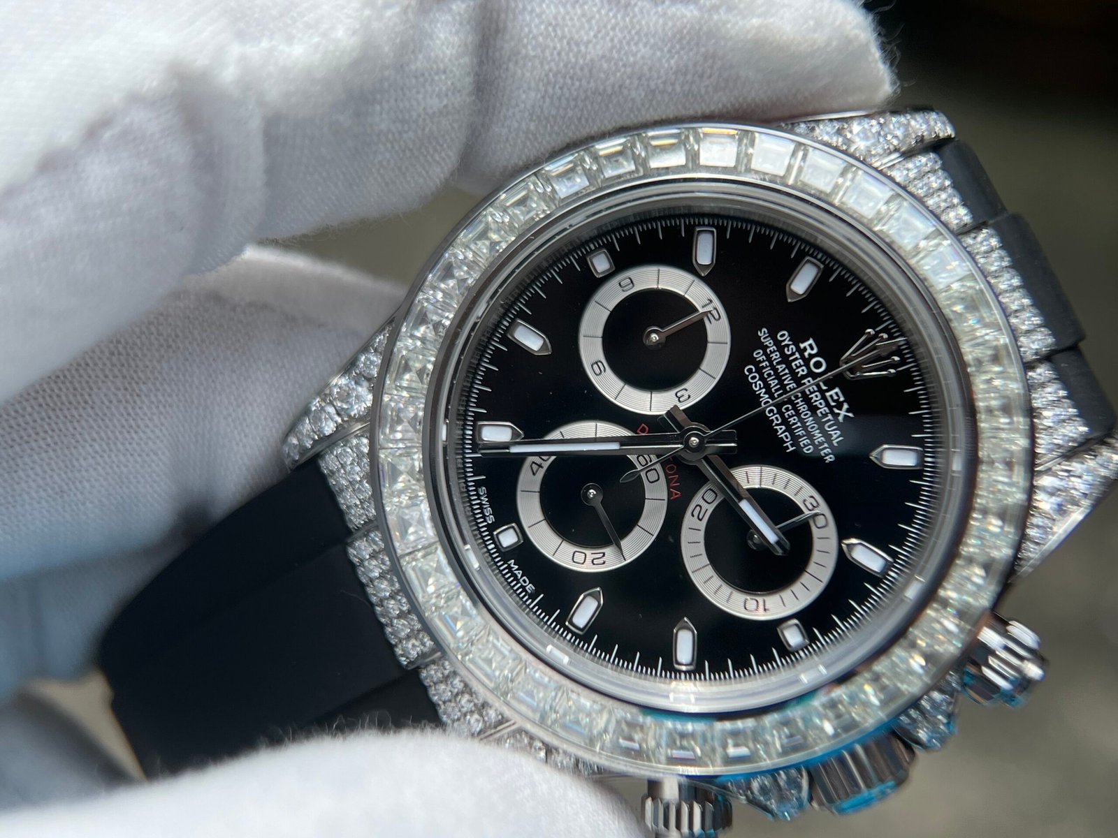 Daytona 126539 moissanite Bezel Custom Modified SA4130 (Based on Clean Factory Daytona) - Image 8